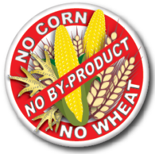 No corn, wheat, by-product sign